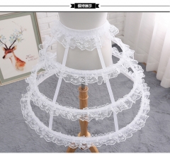 A-line Shaped Bell Shaped Adjustable 47cm Long Ruffled Birdcage Lolita Petticoat