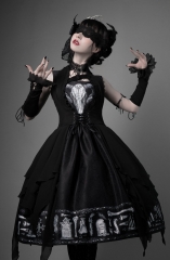 The Tomb of Gabriel Vintage Gothic Lolita JSK + Corset Set