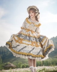 Classical Puppets -Romantic Field- Vintage Classic Lolita OP Dress