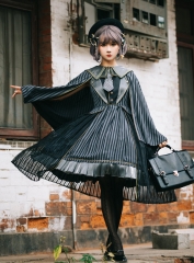 Fantastic Wind -The Striped Sailor- Sailor Lolita OP Dress, JSK and Match Cape