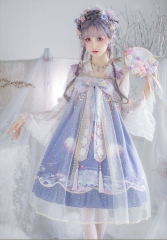 The Moon on the Quiet Sea Qi Lolita JSK + Match Blouse Set