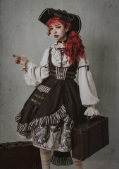 LDA -The Steampunk Cat- Steampunk Lolita JSK and Match Skirt/Underskirt Set
