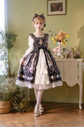 Avenue Denfer Peri's Workshop ロリィタ JSK Avenue Denfer -Fairies Workshop- Vintage Classic Lolita Open Front JSK