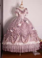 Henruiaita -The Romantic Rose- Lolita OP Dress Set (1 OP dress + 1 Headband + 1 Big Back Bow)