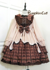 Pumpkin Cat -Sweet Chocolate- Sweet Lolita OP Dress