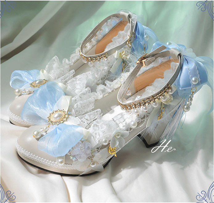 New Lolita Shoes 2022 Platform Shoes White Black Mary Jane Shoes High Heel  | eBay