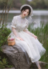 Withpuji -Bright Moonlight- Vintage Lolita OP Dress