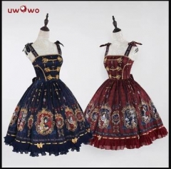 UWOWO Original Design Coronation of 18 Brumaire Red/Blue JSK JumperSkirt Dress Women Lolita Dress Cosplay Costume Cute Girl Cosplay Costume