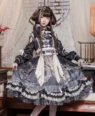 BaolegeMao -The rhyme of Chinese Dragon- Qi Lolita Jumper Dress Set