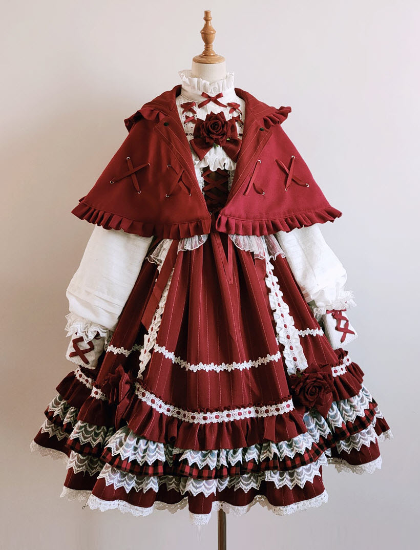 Puppet Night -Little Red Riding Hood- Lolita Cape, JSK and Blouse Set