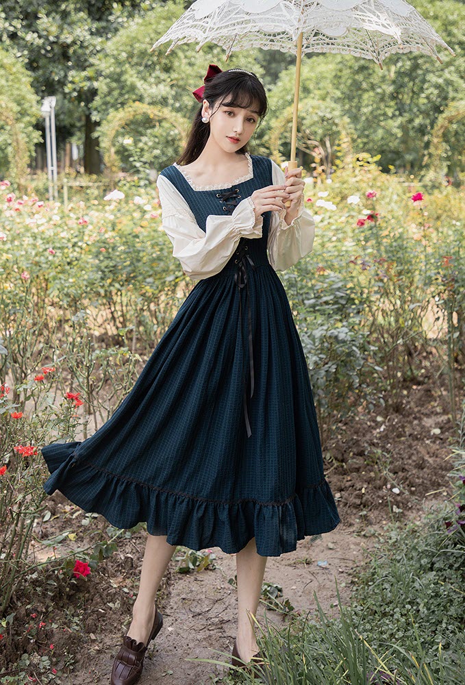 European style vintage dress discount