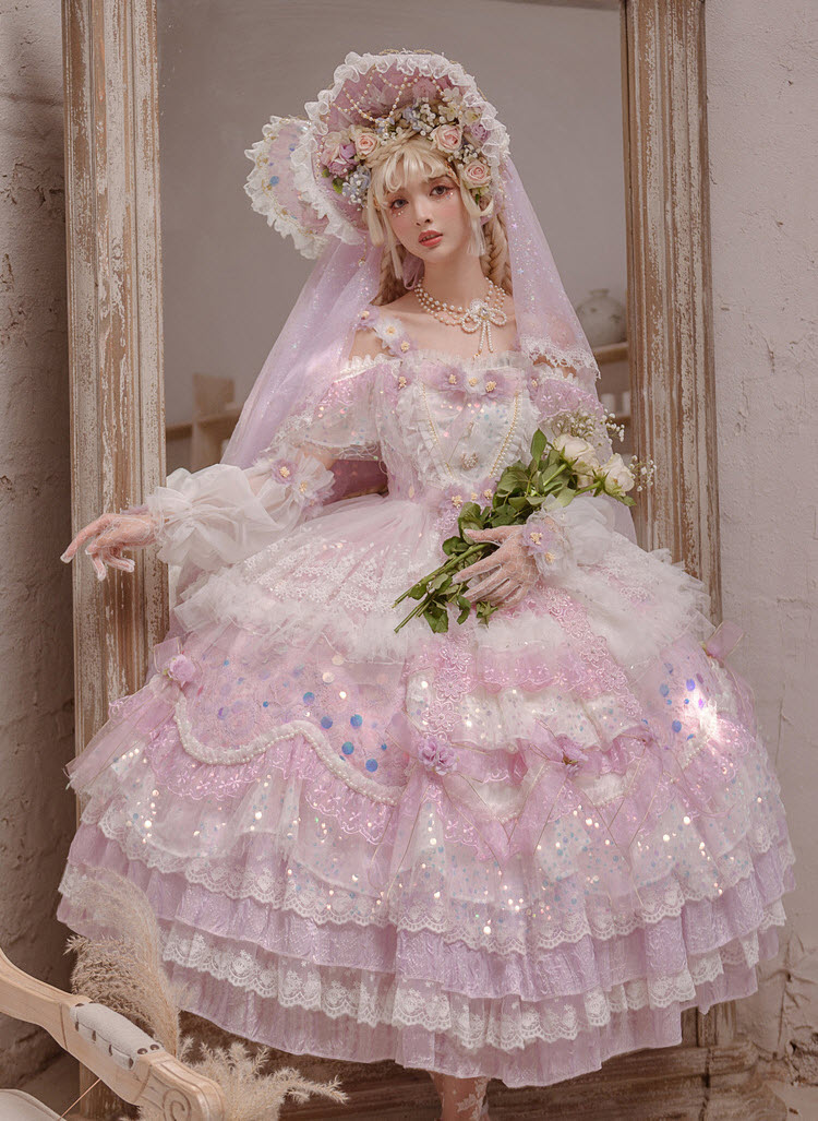 Pink tea party online dress