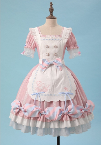 Nikki Tomorrow -Sweet Dreamy Tea Party- Sweet Lolita OP Dress and Apron