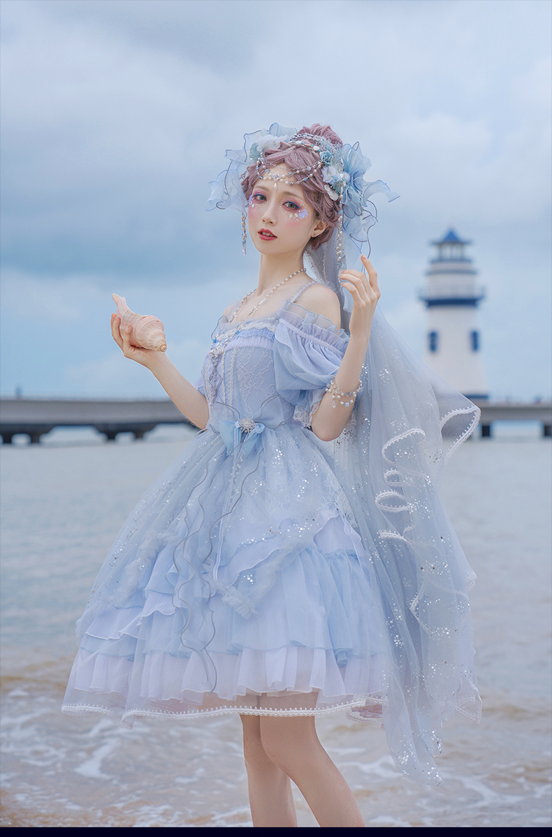 Sea- Lolita OP Dress Set