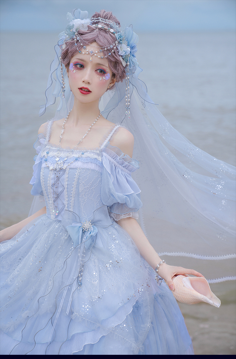 Sea- Lolita OP Dress Set