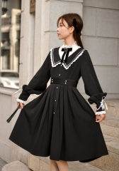 The Nameless Girl Vintage Classsic High Collar Lolita OP Dress