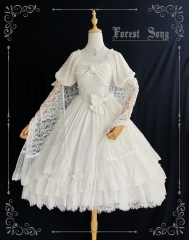 Forest Song -Love of Floria- Vintage Classic Lolita OP Dress (Lace Version)