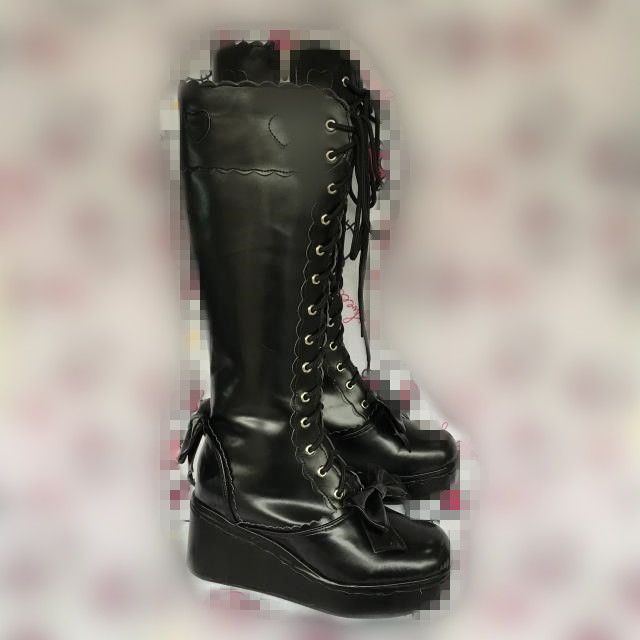 Matte black & 7cm heel + 4cm platform