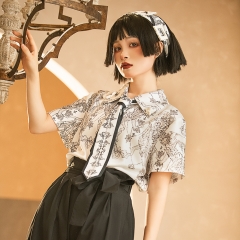 Time Temple -The Moluo Trees- Ouji Short Sleeves Lolita Blouse