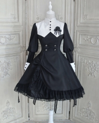 Alice Girl -Flowers in the Cage- Long Sleeves Lolita OP Dress