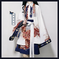 Ode to Pipa Hanfu Style Qi Lolita Blouse, Skirt and Haori