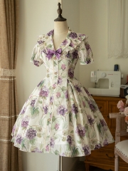 Forest Wardrobe -Sweet Grapes- Vintage Classic Lolita OP Dresses