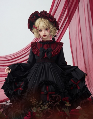 In The Name of Celestial Gothic Lolita Headband and Bonnet