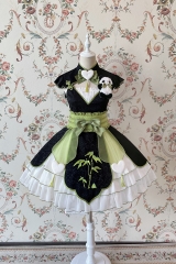 Alice Girl -The Valiant Panda- Qi Lolita Jumper Dress Set
