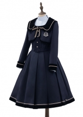The Quiet Music Academy Vintage Classic Lolita Blouse, Short Jacket and Jumper Dress