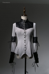 LilithHouse -Wyrm Breath- Ouji Lolita Gothic Lolita Blouse