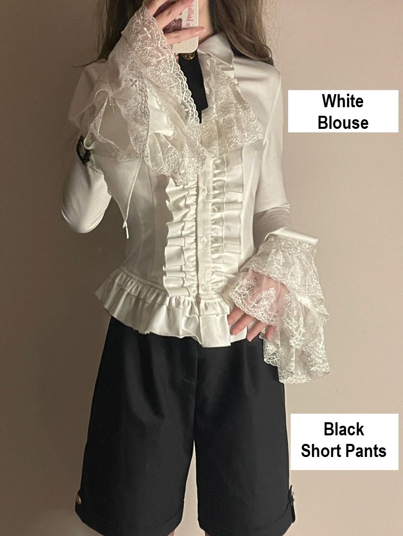 The Night of Eternal Life Gothic Lolita Blouse, Corset Skirt, Underskirt  and Short Pants