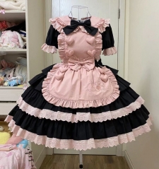 The Shepherd Maiden Lolita OP Dress and Apron Set