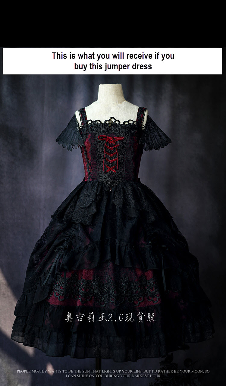 LingXi -The Swan with Broken Wings- Gothic Lolita Jumper Dress