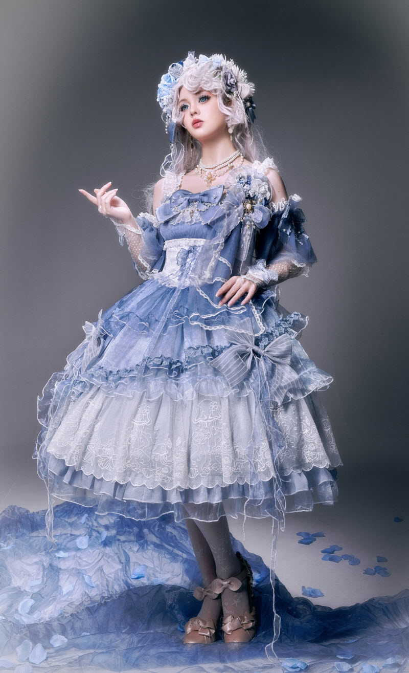 Red Maria Jellyfish Sakurahime Lolita Jumper Dress