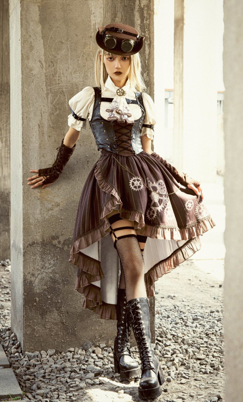 Steampunk lolita fashion top