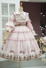 Flowers of the Four Seasons Long Sleeves Lolita Long Version OP Dress