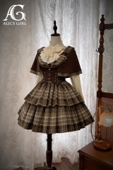 Alice Girl -The Academy of Detective- Vintage Classic Lolita Jumper Dress and Cape Set