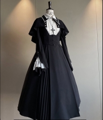 Susin -The Gothic Poem- Gothc Lolita Corset JSK, Cape Style Blouse, Shirt and Ouji Trousers