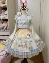 YingLuoFu -The Rabbit on the Moon- Qi Lolita OP Dress, Haori and Headbow