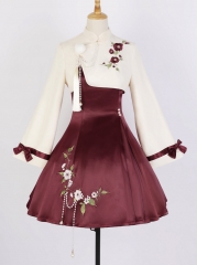 Appointment with Camellia Qi Lolita Top Wear and Jumper Dress Set