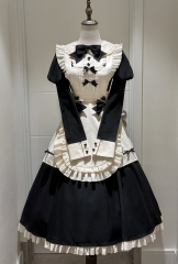 (Black X Beige Colorway) HawBerry -Little Princess's Maid- Lolita OP Dress and Apron Set