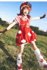 Lolita Box -The Flying Mushrooms- Vintage Sweet Lolita Jumper Dress and Hat