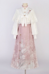 The Fragrance of Tulips Qi Lolita Cape, Blouse and Skirt Set