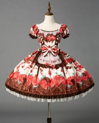 Classical Puppets -Strawberry Filled Chocolates- Sweet Lolita JSK and OP Dress