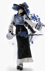 ROSERUINS -The Antique Celadon- New Chinese Style Qi Lolita Cheongsam Dress and Matching Vest