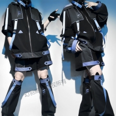 The Cyber Wild Cat Ouji Lolita Futuristic Jacket, Shorts and Leg Covers